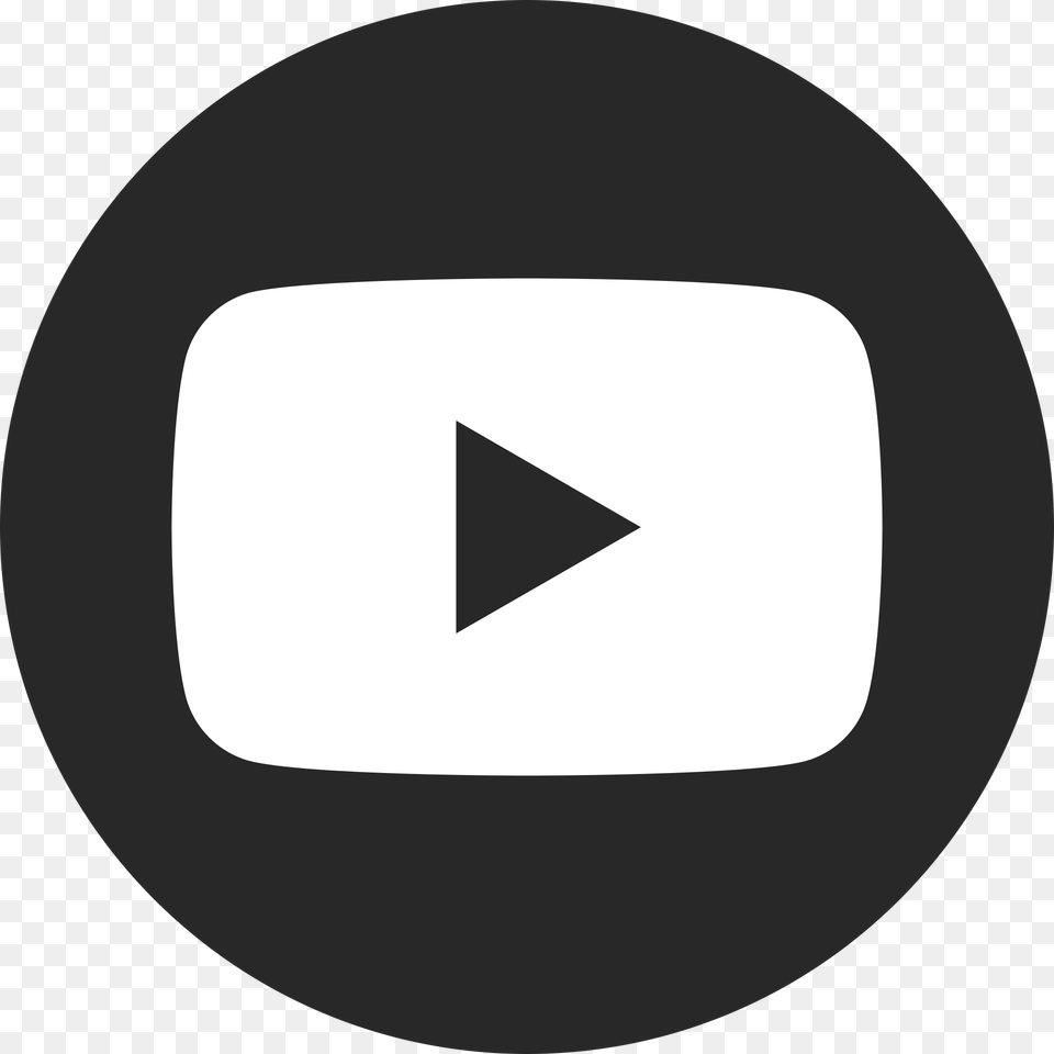 Youtube Icon White Icons Library Youtube Logo Black And White, Disk, Triangle Png