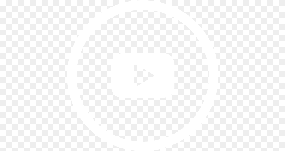 Youtube Icon White Youtube Logo White Circle, Disk Free Transparent Png