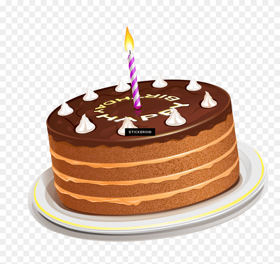 Youtube Image With No Background Pngkeycom Birthday Cake With Candles, Birthday Cake, Cream, Dessert, Food Free Png