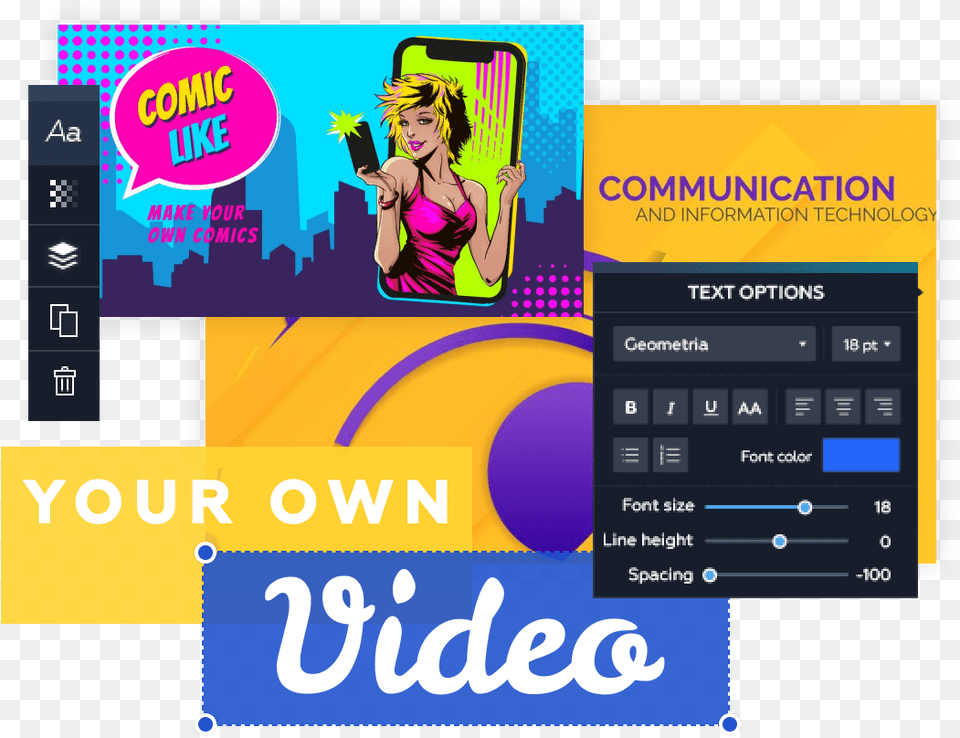 Youtube Intro And Outro Maker Online Create Intro Graphic Design, Adult, Person, Woman, Female Free Png Download