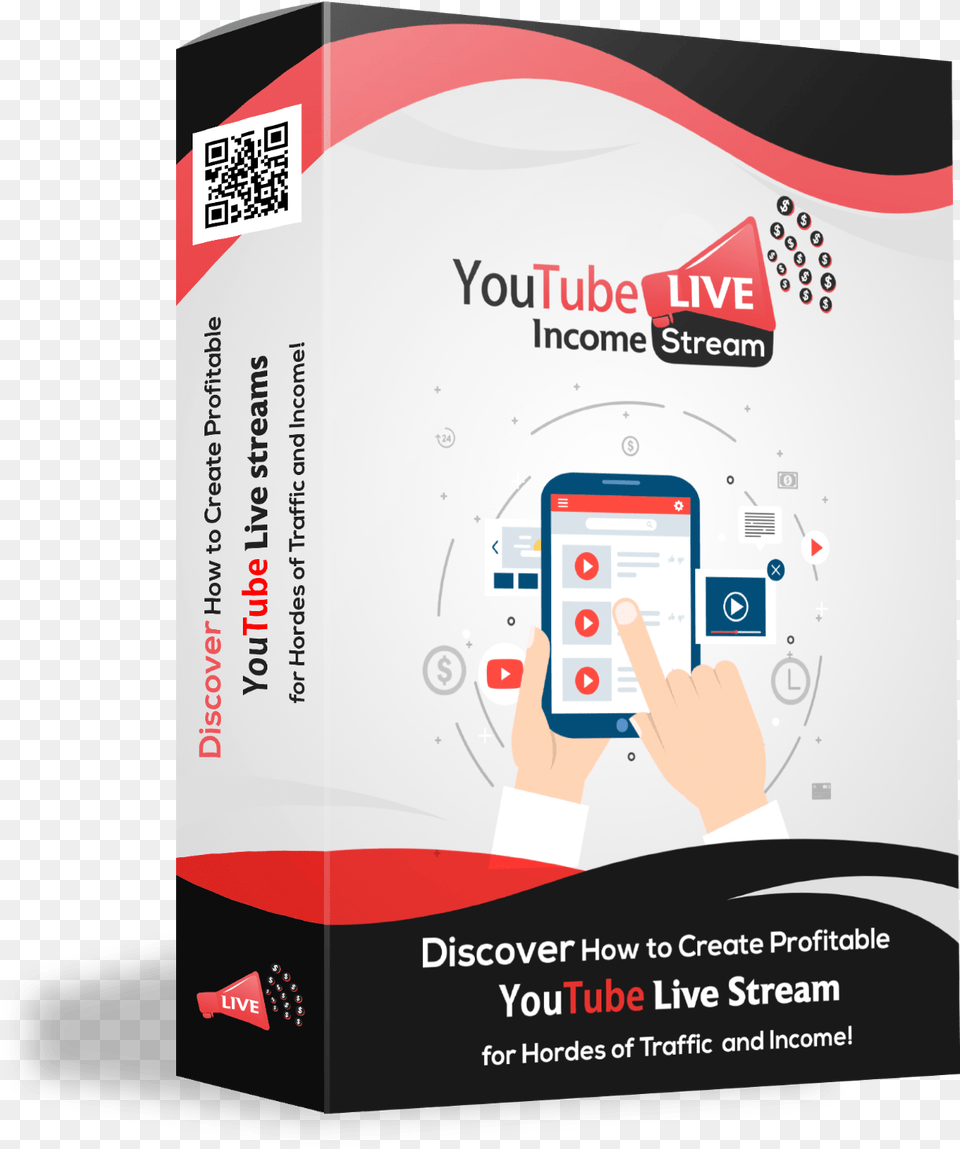 Youtube Live Carton, Advertisement, Poster, Qr Code, Computer Hardware Png Image