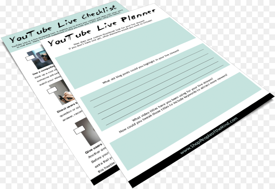Youtube Live Planner U0026 Checklist Logo, Advertisement, Page, Poster, Text Png