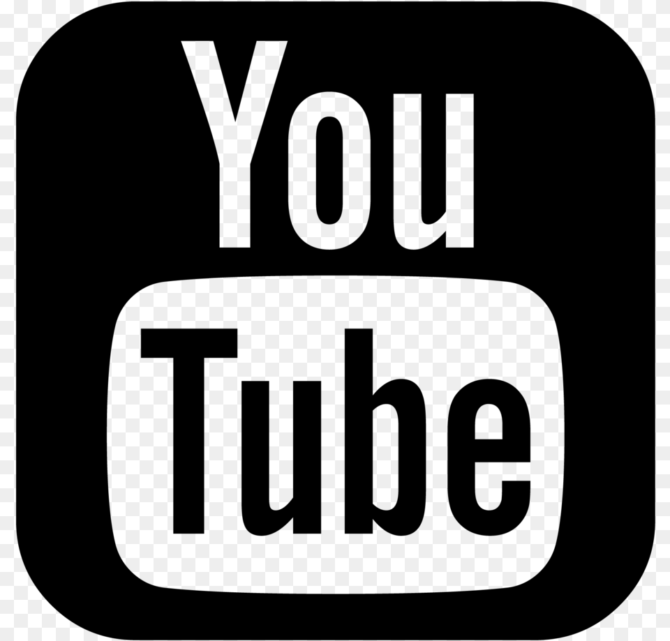 Youtube Logo Black Square, Gray Free Png Download