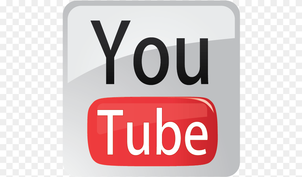 Youtube Logo Button Youtube Logo Transparent Background, License Plate, Transportation, Vehicle, Sign Free Png Download