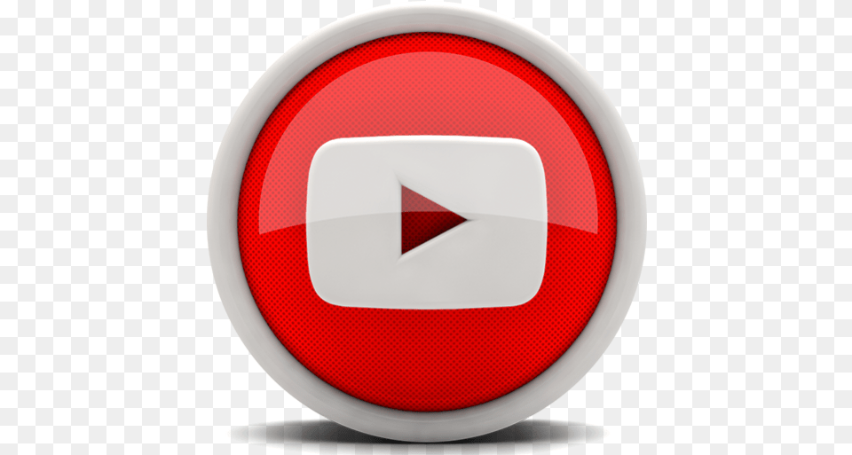 Youtube Logo Icon Of 3d Social Logos Dot, Symbol, Sign, Disk, Road Sign Free Png Download