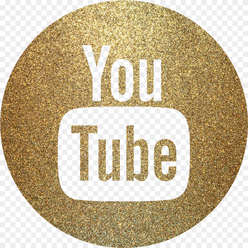 Youtube Logo Logotype Sticker By Dot, Gold, License Plate, Transportation, Vehicle Png