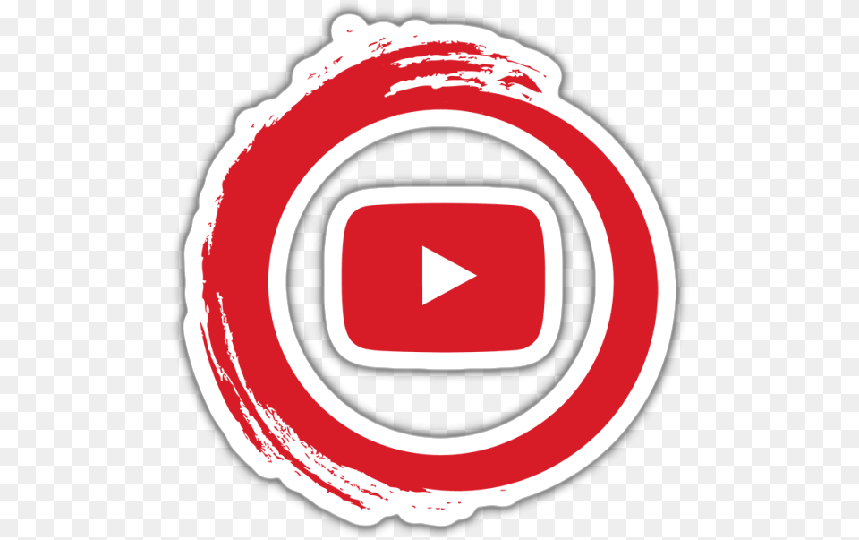 Youtube Logo Transparent Art Instagram Youtube Logo, Sticker, Food, Ketchup, Symbol Free Png