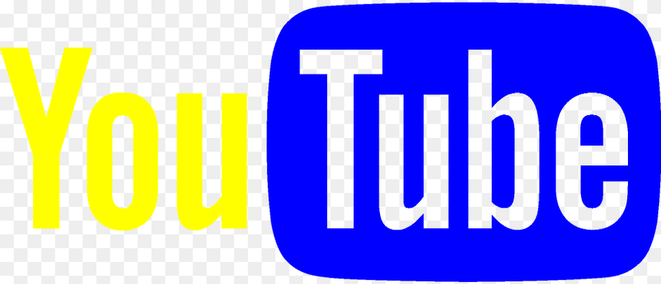 Youtube Logo Yellow Blue Youtube, License Plate, Transportation, Vehicle, Text Free Transparent Png