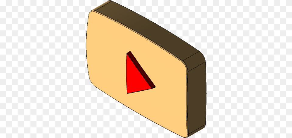 Youtube Play Button 3d Cad Model Library Grabcad Wood, Triangle, Mailbox, Wedge Png