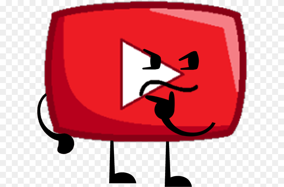 Youtube Play Button Bfdi Object Show Characters, Cushion, Home Decor, Food, Ketchup Free Png Download