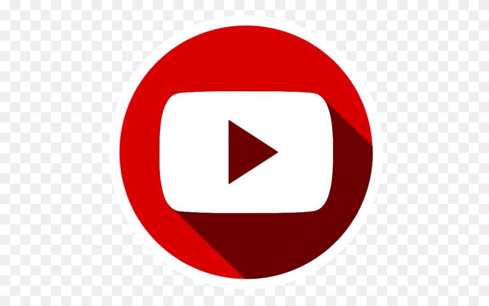 Youtube Play Icon Circle Image Transparent Background Circle Youtube Logo, Sign, Symbol, Road Sign, Clothing Free Png Download