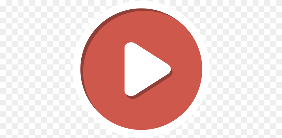 Youtube Play Logo 4 Circle Icon Youtube, Sign, Symbol, Road Sign, Disk Png Image