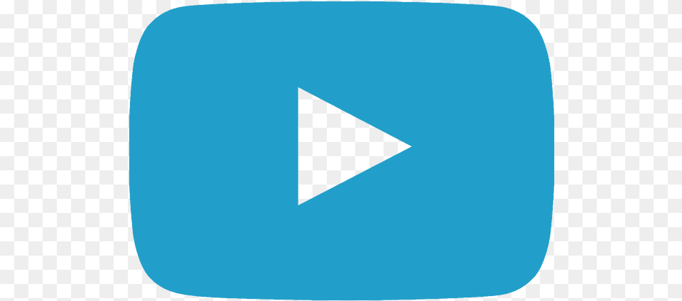 Youtube Play Logo Youtube Logo Play Icon Blue Youtube Logo Blue And White, Triangle, Cushion, Home Decor Free Transparent Png