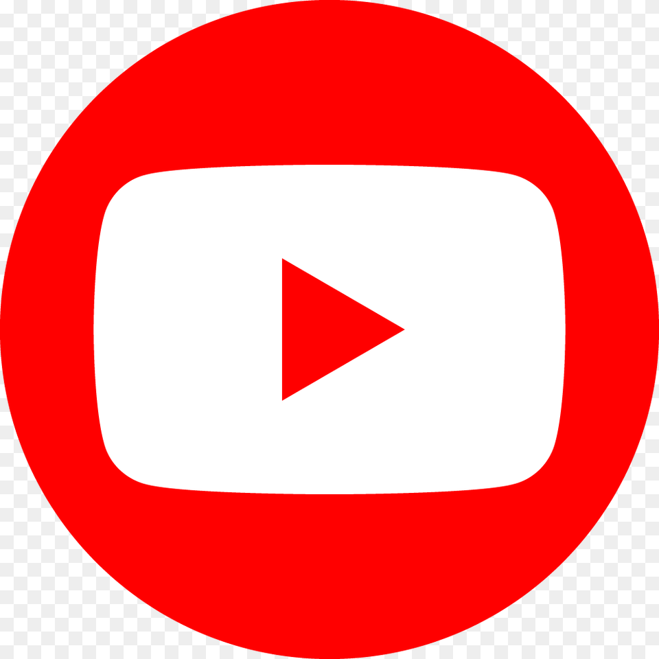 Youtube Red Circle, Sign, Symbol Png Image