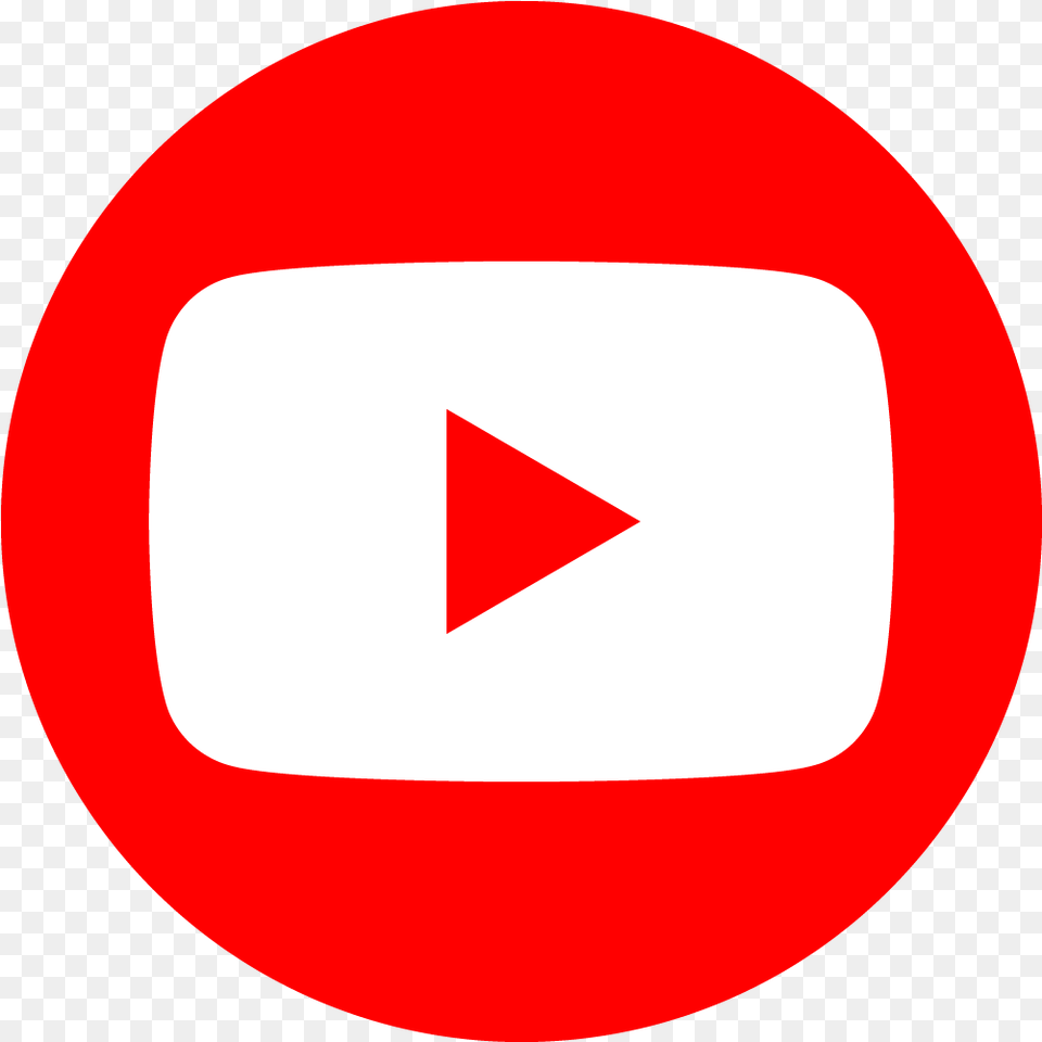 Youtube Red Circle Youtube Logo Round, Sign, Symbol Free Transparent Png