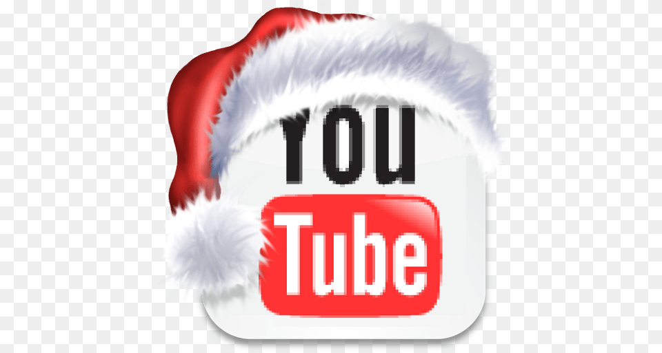Youtube Santa Claus Hat Christmas Icon Of Youtube Icon, License Plate, Transportation, Vehicle Free Png