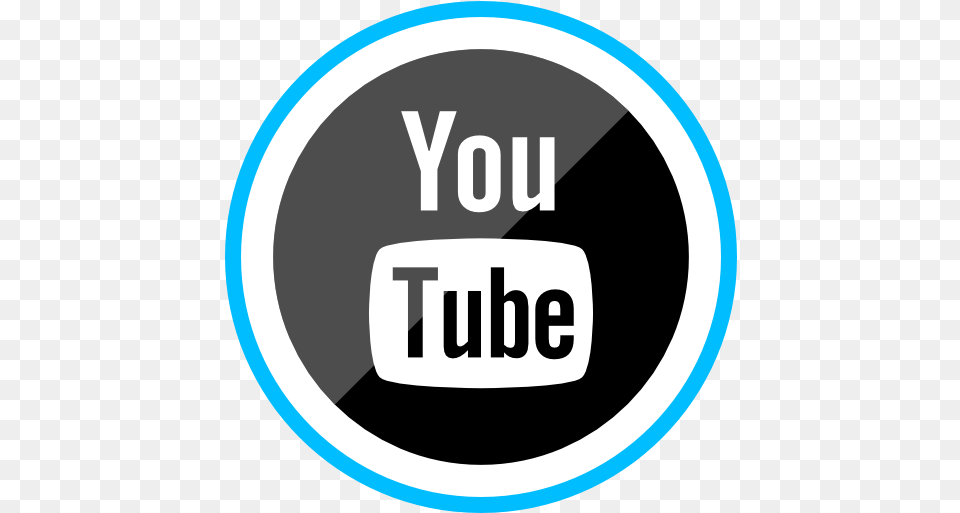 Youtube Social Media Corporate Logo Free Icon Of Youtube Logo Black, Sticker, Disk, Sign, Symbol Png