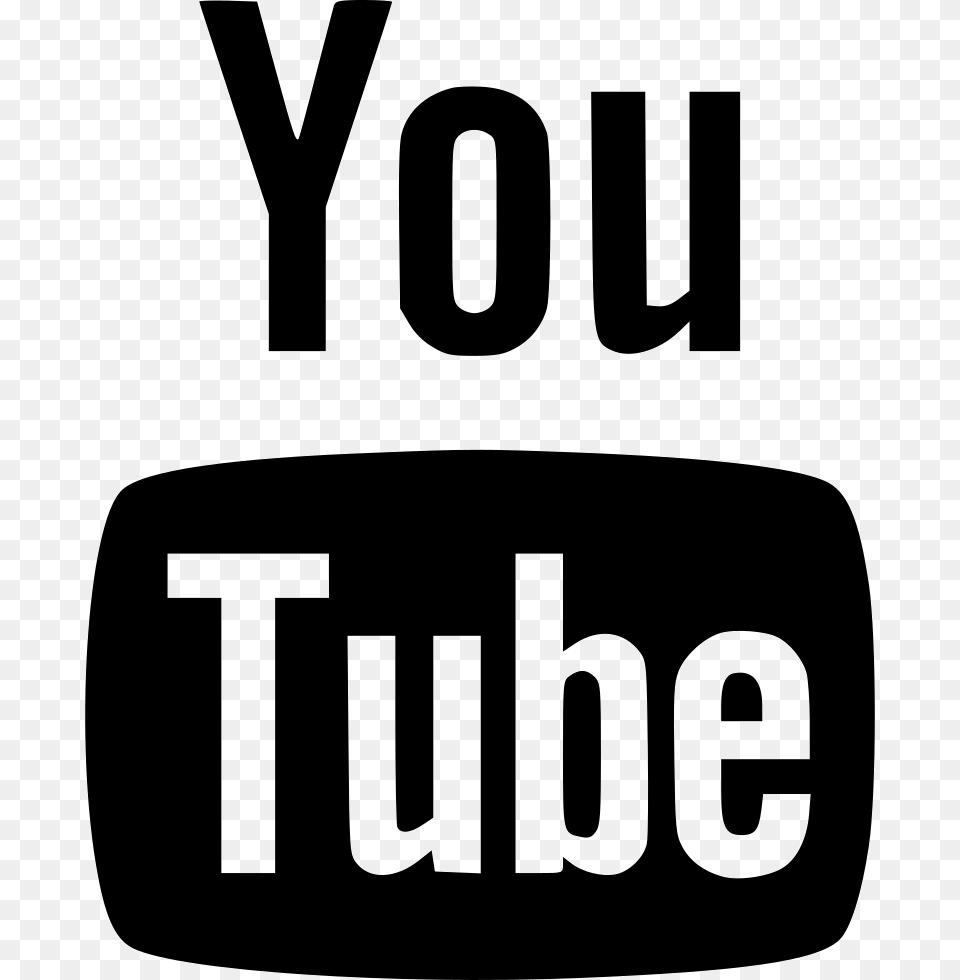 Youtube Social Media Icon Svg, Logo, Text, Stencil Png Image