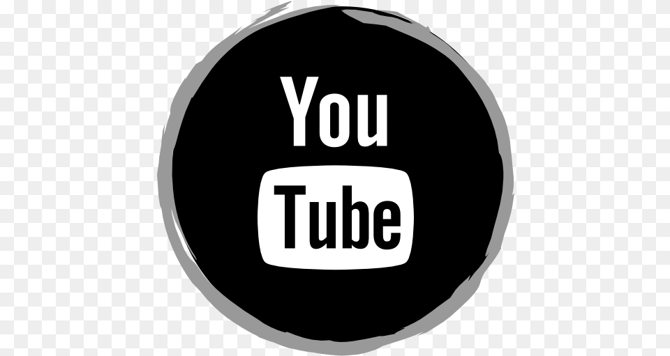 Youtube Social Media Logo Icon Brush Logo Youtube, Sticker, Stencil, Sphere, Symbol Free Png