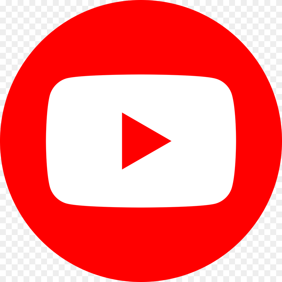 Youtube Social Red Circle, Sign, Symbol, Disk Png