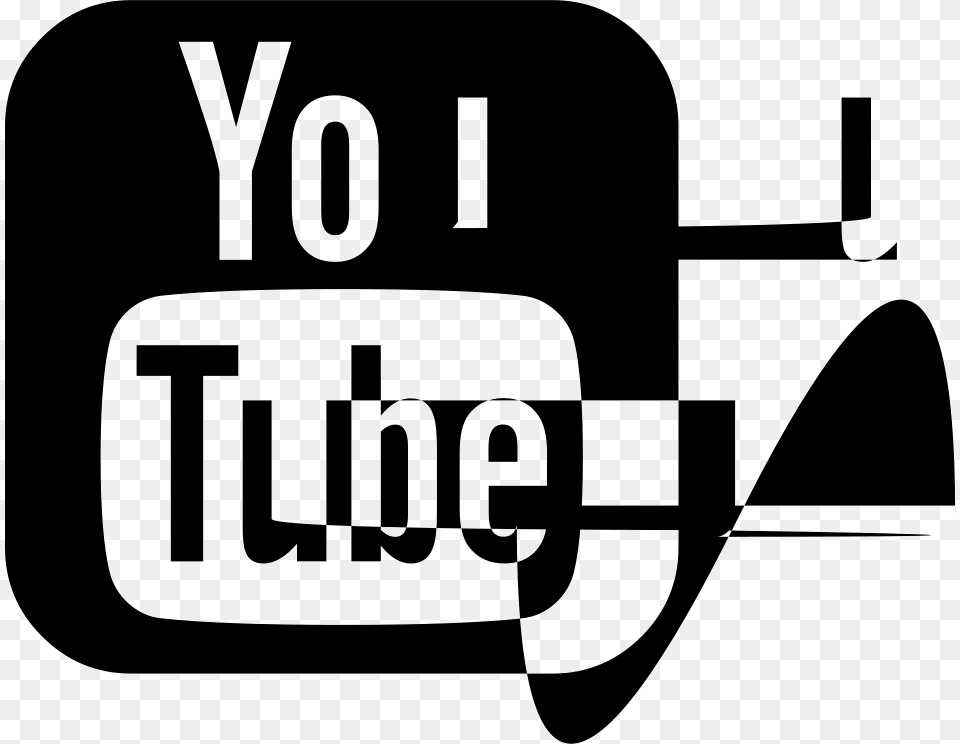 Youtube Squared Youtube Logo Black, Stencil, Clothing, Hat, Device Png Image