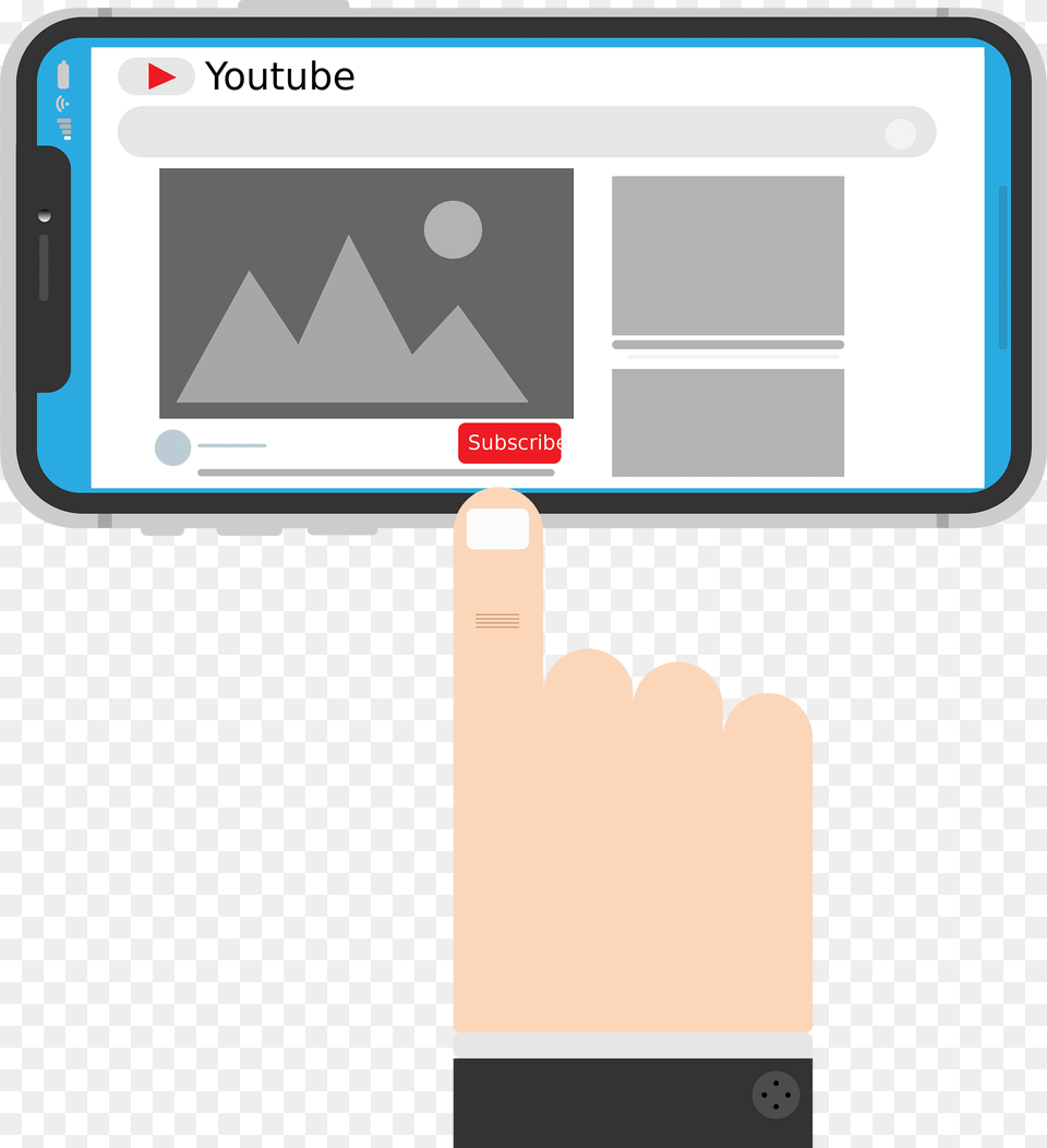 Youtube Subscribe Button Clipart, Body Part, Finger, Hand, Person Free Png Download
