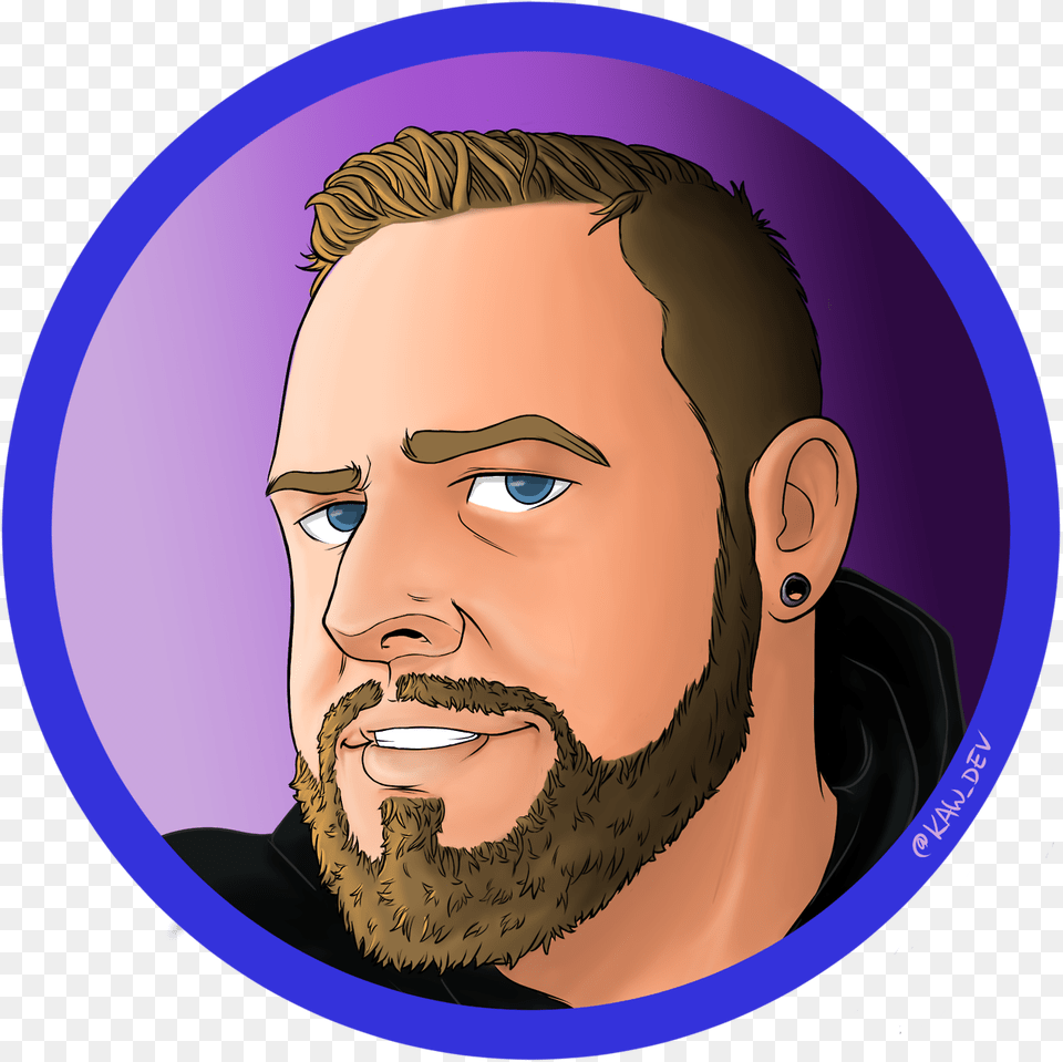 Youtuber Avatar Illustration, Beard, Face, Head, Person Free Png Download