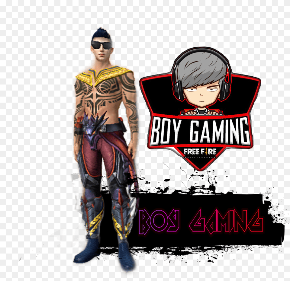 Youtuber Boy Gaming Illustration, Tattoo, Person, Skin, Male Free Transparent Png