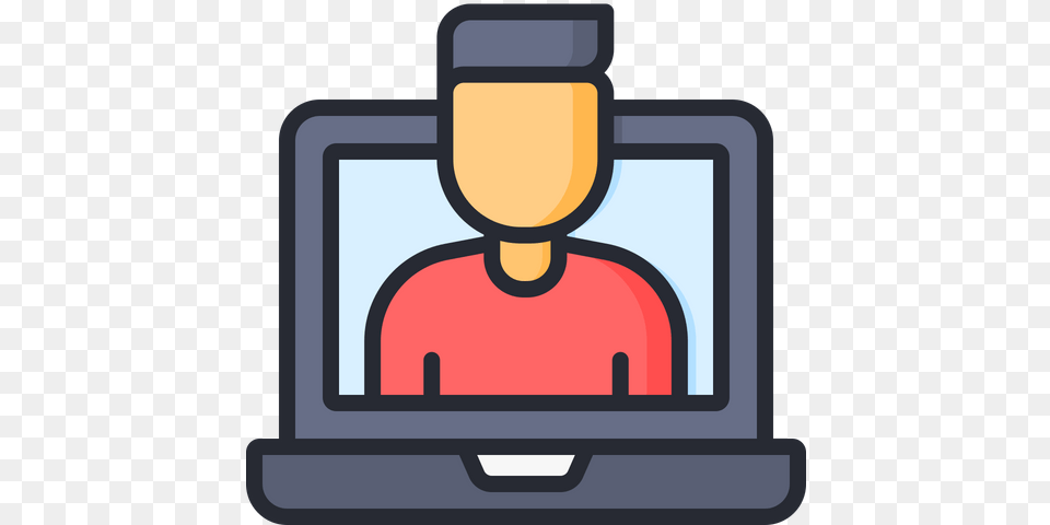 Youtuber Icon Of Colored Outline Style Available In Svg Clip Art, Electronics, Computer, Pc, Computer Hardware Free Png Download