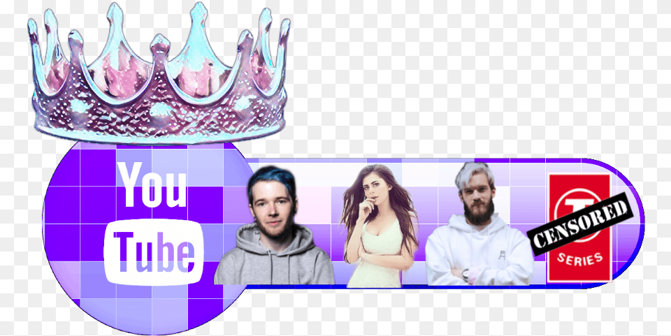 Youtuber Pewdiepie Dantdm Azzyland T Series Graphic Design, Accessories, Jewelry, Person, Man Png