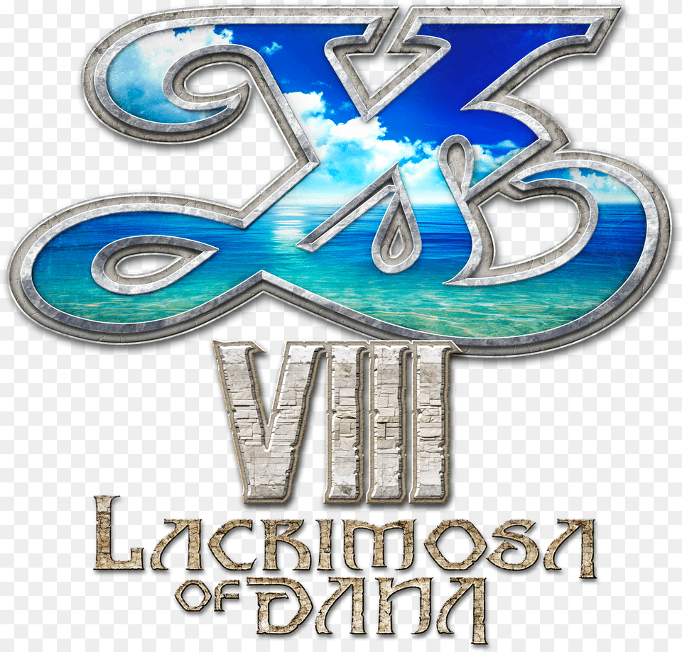 Ys Viii Lacrimosa Of Dana Logo, Advertisement, Symbol, Publication, Book Png