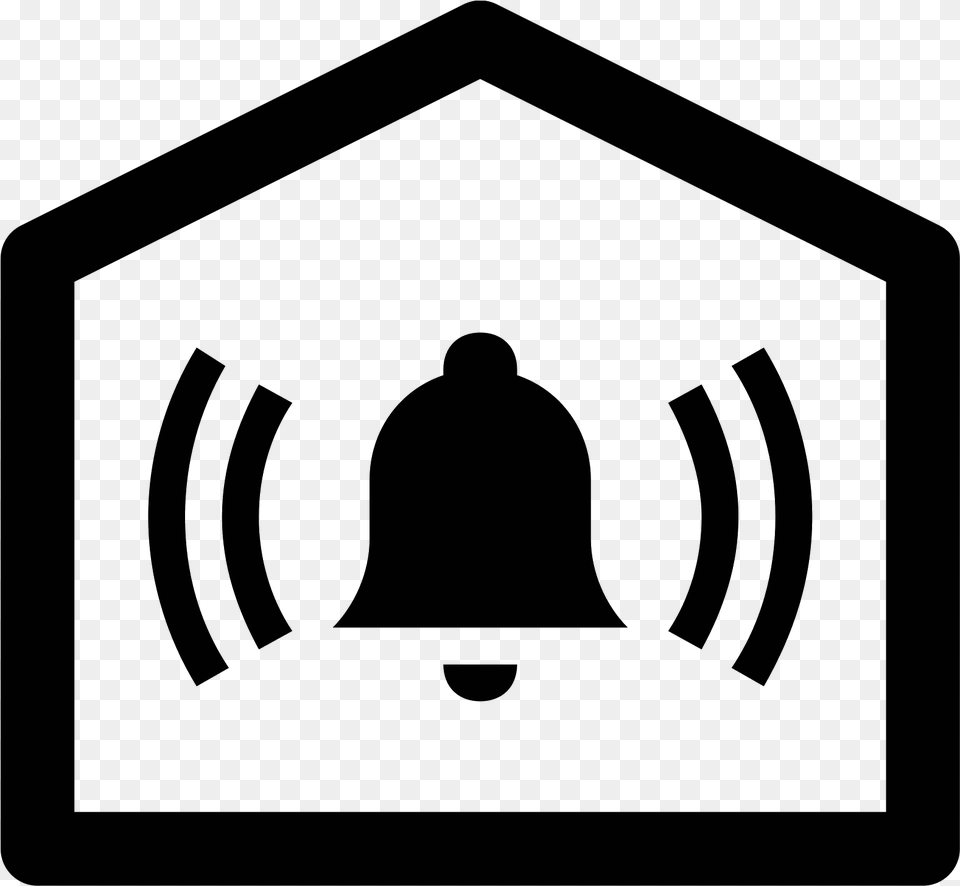 Yt Bell Home Alarm Icon, Gray Png Image