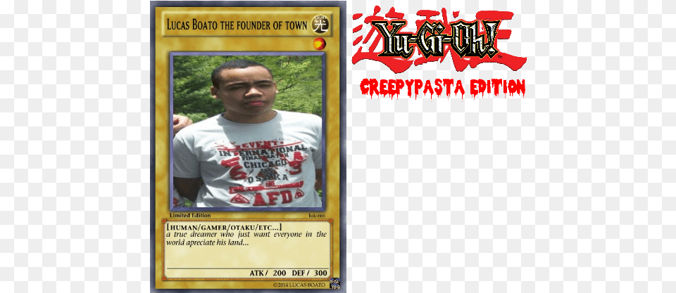 Yu Gi Oh Cards Yugioh Creepypasta, Person, Advertisement, Clothing, Face Free Transparent Png