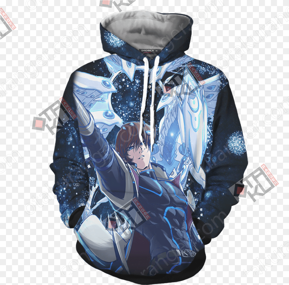 Yu Gi Oh Seto Kaiba And Blue Eyes White Dragon Unisex Hoodie, Sweatshirt, Sweater, Knitwear, Jacket Png