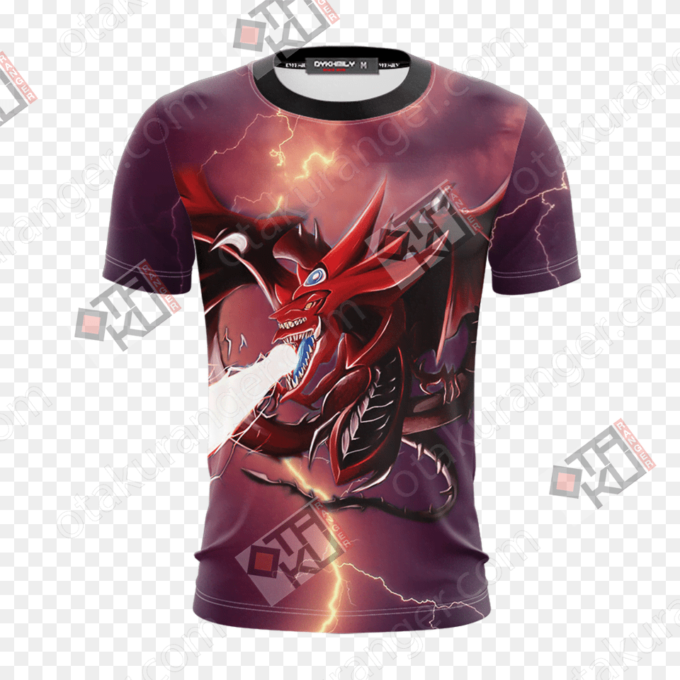 Yu Gi Oh Slifer The Sky Dragon 3d T Shirt T Shirt, Clothing, T-shirt, Adult, Male Png