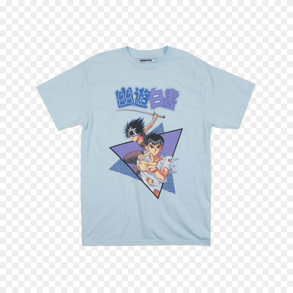 Yu Hakusho Yusuke And Hiei Light Yu Yu Hakusho Official Tee, Clothing, T-shirt, Shirt, Person Free Transparent Png