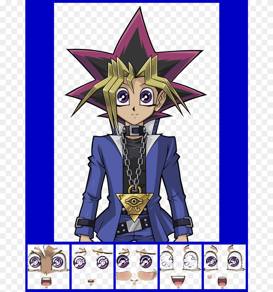 Yugi Muto Yu Gi Oh Legacy Of The Duelist Sprites, Book, Comics, Publication, Manga Png Image