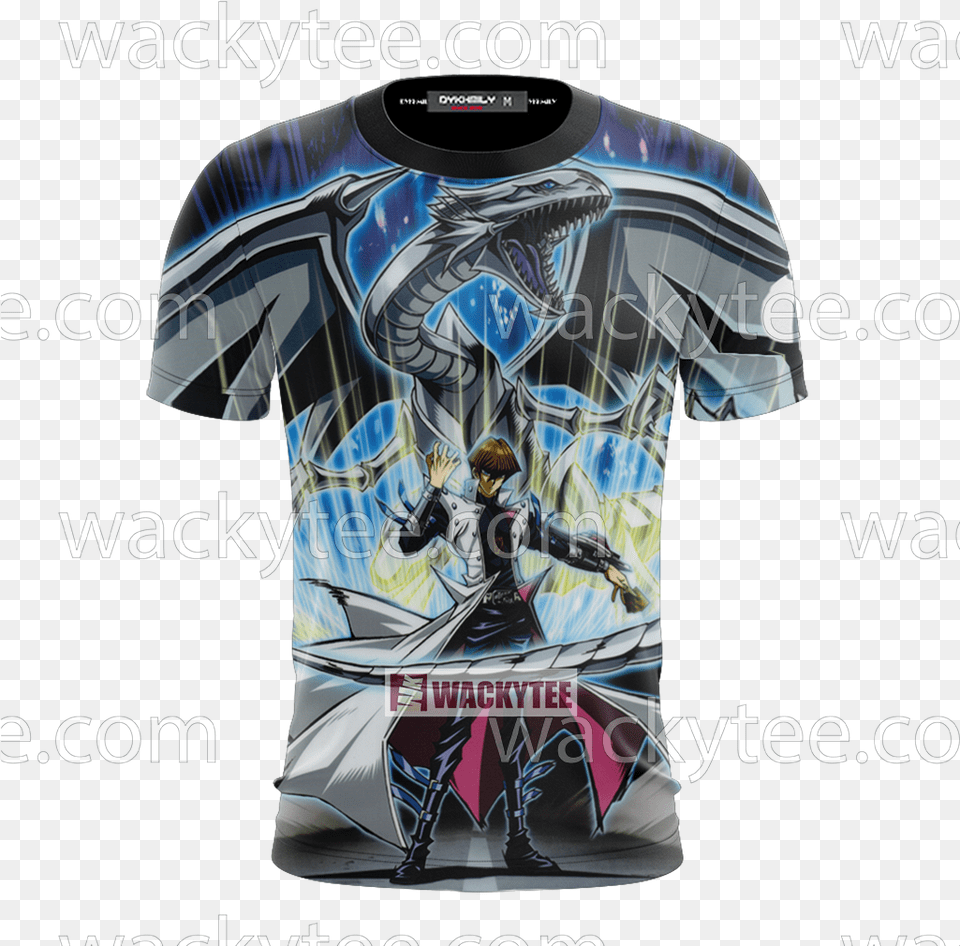 Yugioh Blue Eyes White Dragon Trje, Clothing, Shirt, T-shirt, Adult Free Transparent Png