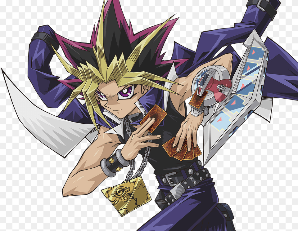 Yugioh Duel Monsters Dark Yugi Atem Yami Yugi Yami Yugi Transparent, Book, Comics, Publication, Person Png