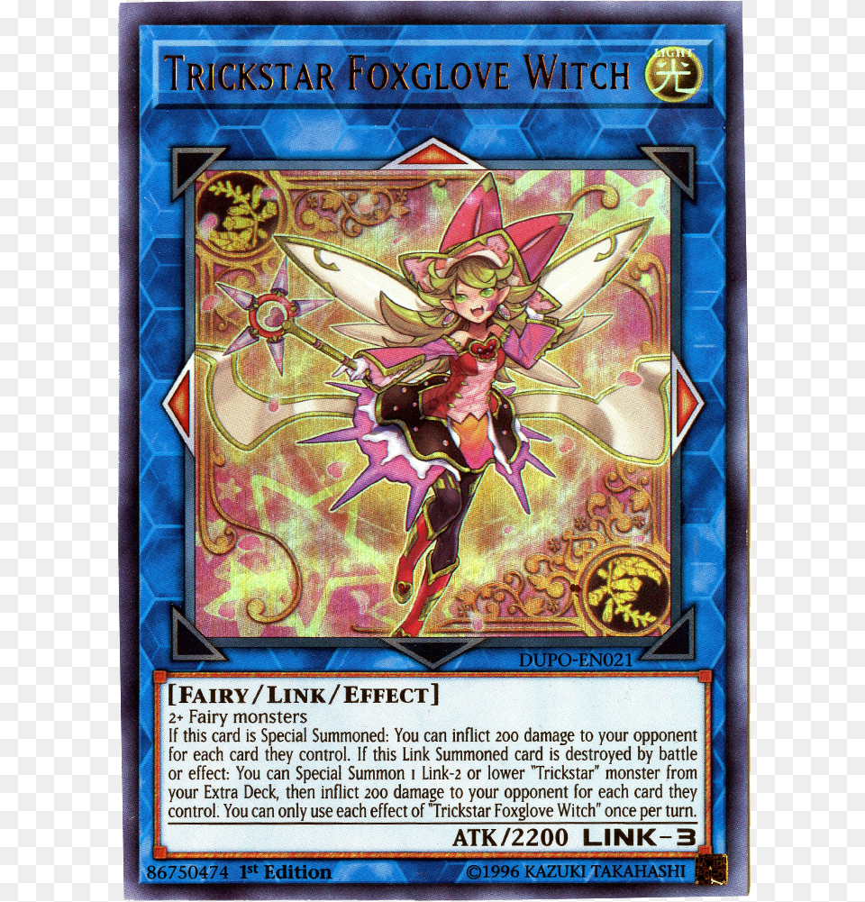 Yugioh Trickstar Foxglove Witch, Person, Publication, Comics, Book Png Image