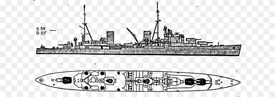 Yugoslav Destroyer Split Battleship Cruiser Hms Agincourt, Gray Png