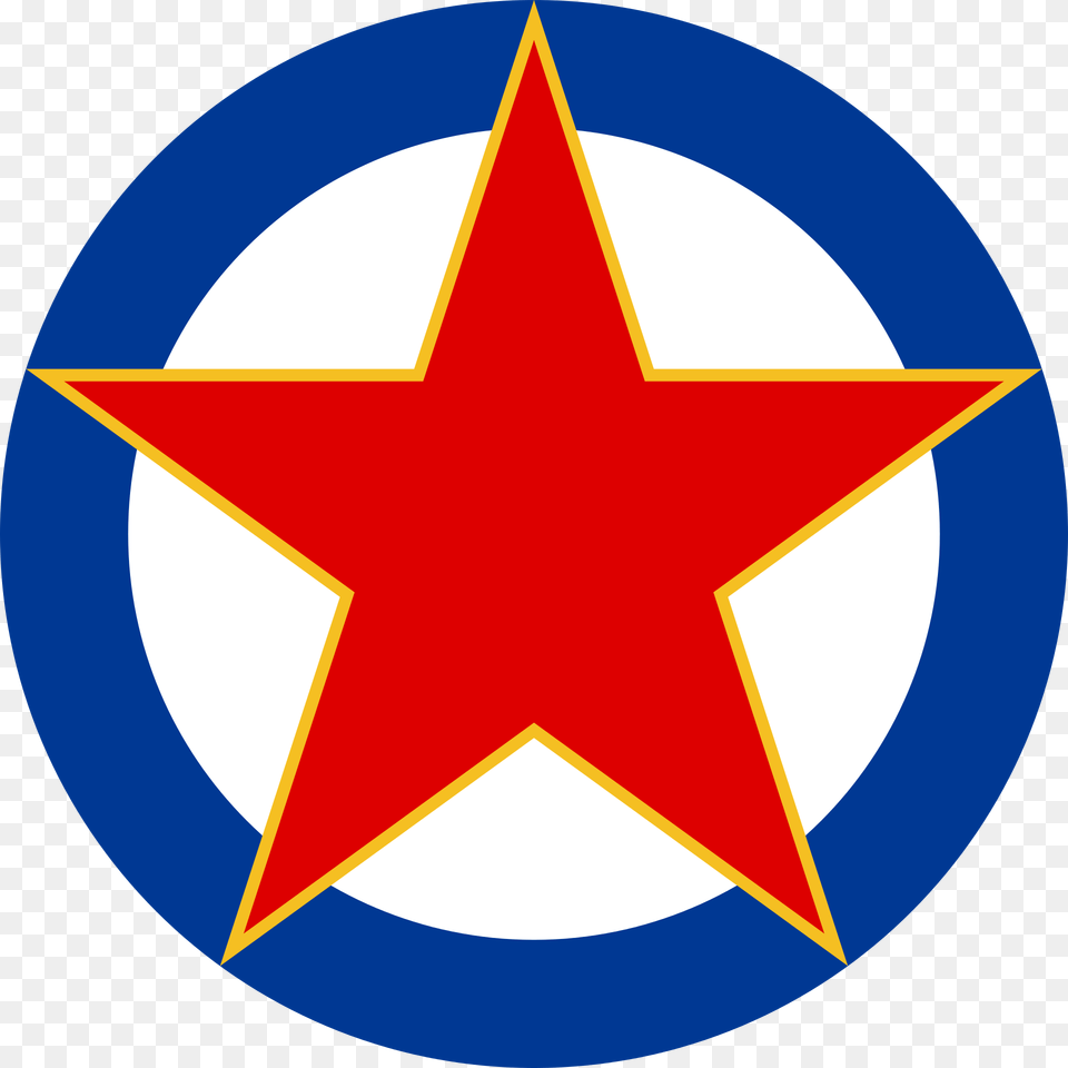 Yugoslav People39s Air Force Roundel 1 Yugoslav Air Force Roundel, Star Symbol, Symbol Png Image