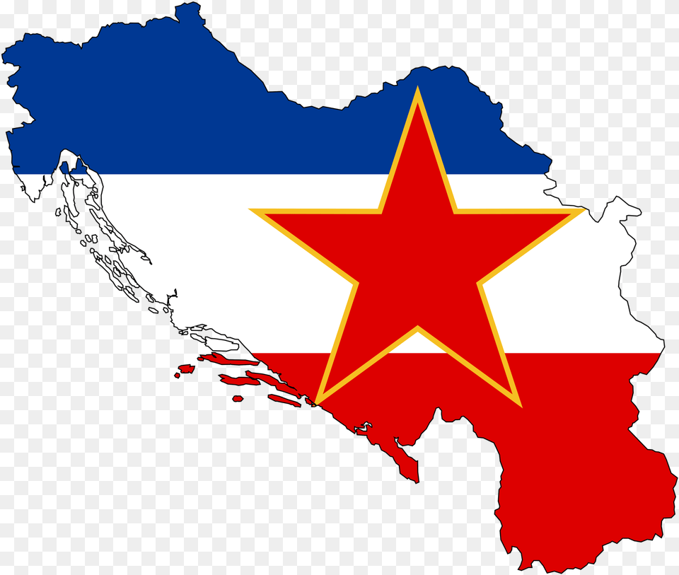 Yugoslavia Map With Flag, Star Symbol, Symbol, Adult, Bride Png Image