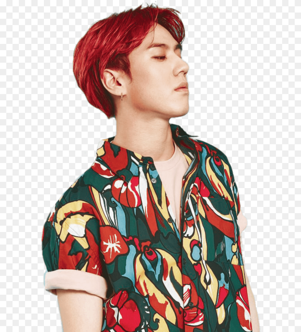 Yugyeom Flower Print Yugyeom, Adult, Female, Person, Woman Free Png