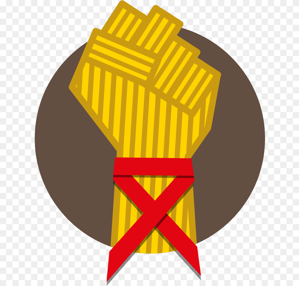 Yule Goat Activist Icon Julbock Fist Activism Straw Emblem, Gold Free Png Download