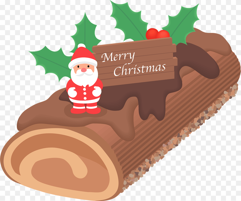 Yule Log Cake Clipart, Birthday Cake, Cream, Dessert, Food Free Png Download