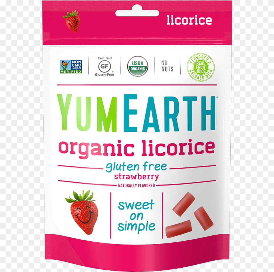 Yumearth Strawberry Licorice, Berry, Food, Fruit, Plant Free Png