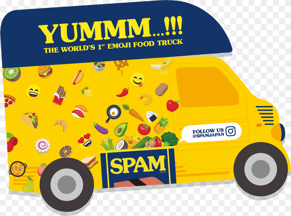 Yummm Spam Emoji, Moving Van, Transportation, Van, Vehicle Png Image