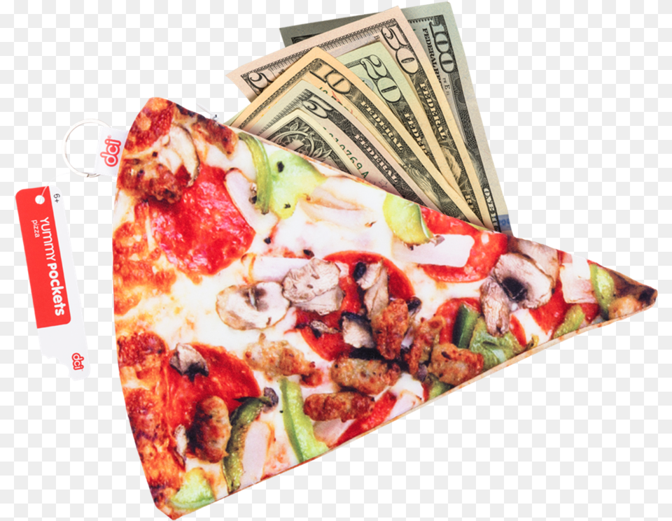 Yummypocket Pizza With Dollar Bills Facing Front Pizza, Food Png