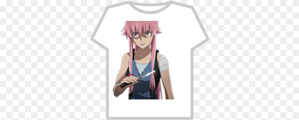 Yuno Gasai Roblox Best Anime Characters Girls, T-shirt, Book, Clothing, Comics Png Image